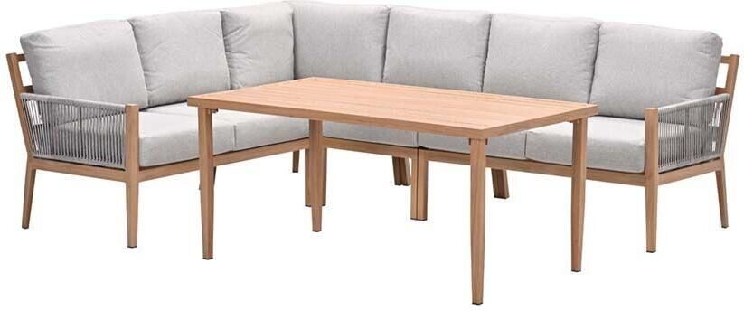 Garden Impressions Garden Impression Sardinia lounge dining hoek 5 delig teak look rope zand