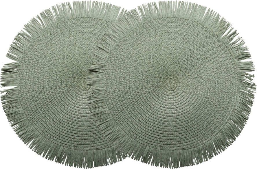 Gusta. Gusta placemats 38 cm lichtgroen Set 2 stuks