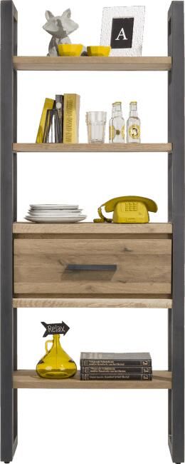 Happy@home Brooklyn boekenkast 75 cm 1-lade + 5-niches