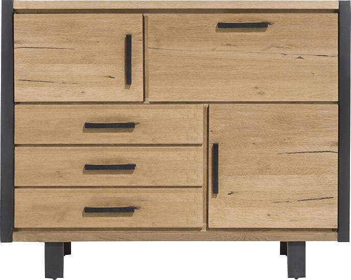 Happy@home Brooklyn dressette 150 cm 2-deuren + 3-laden + 1-klep (+ led)