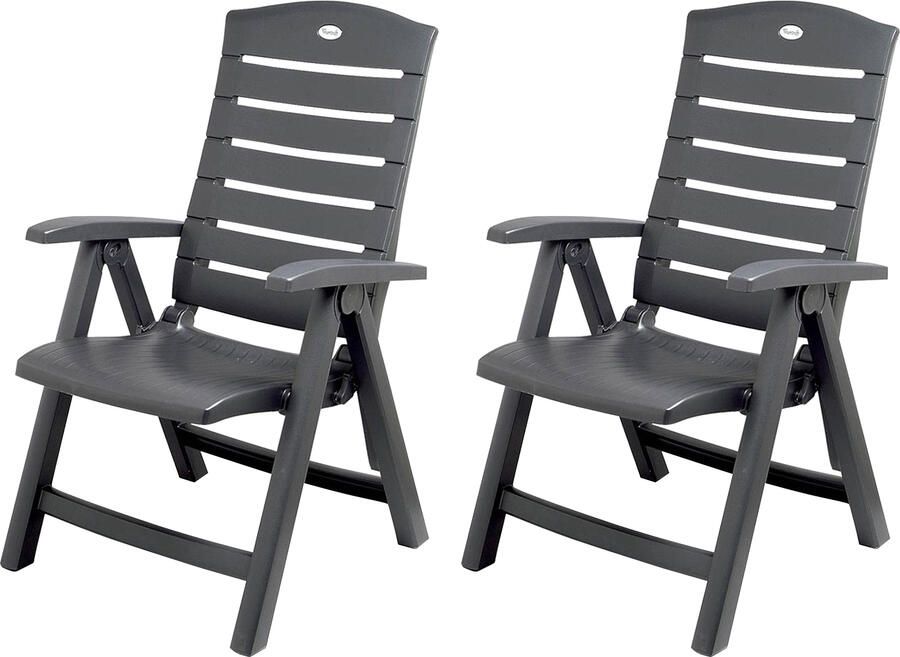 Hartman 4 stuks Florion verstelbare tuinstoel royal grey - Foto 4