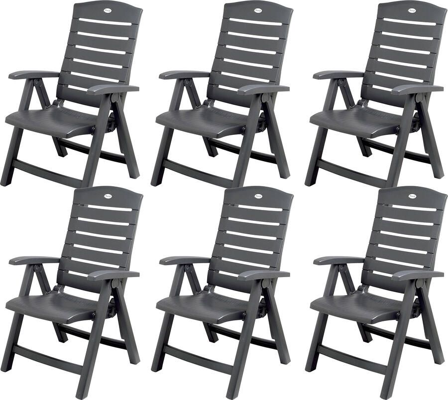 Hartman 4 stuks Florion verstelbare tuinstoel royal grey - Foto 2