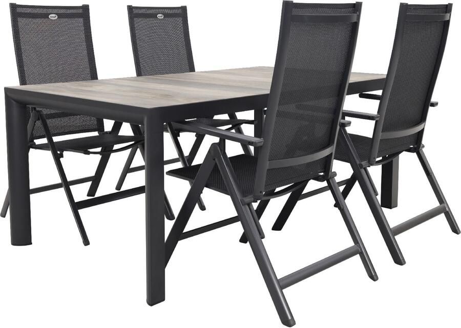 Hartman kings tuintafel 180 met 4 Napoli verstelbare tuinstoelen - Foto 1