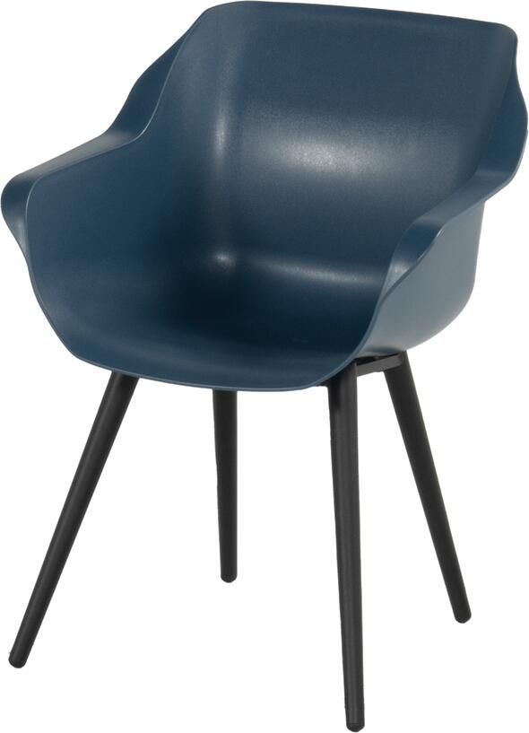 Hartman Sophie studio dining armstoel steel blue carbon black