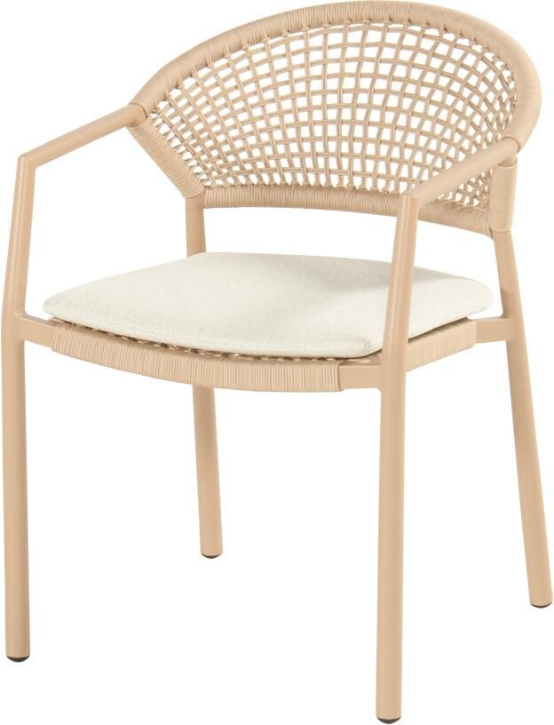 Hartman Taragona stapelbare dining tuinstoel cappuccino