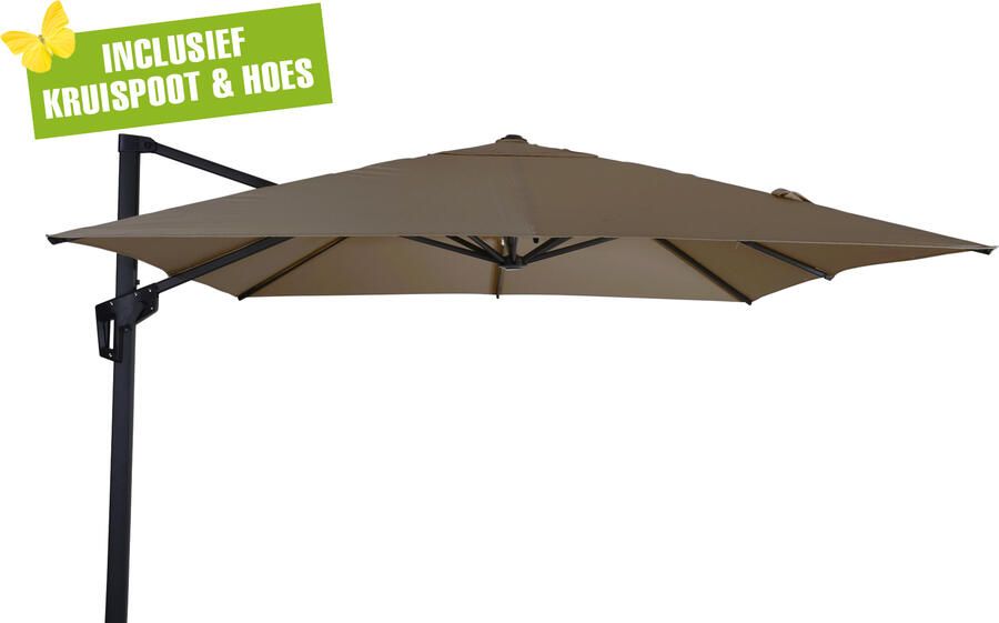 Lesli Living Libra zweefparasol 2 5x2 5 taupe