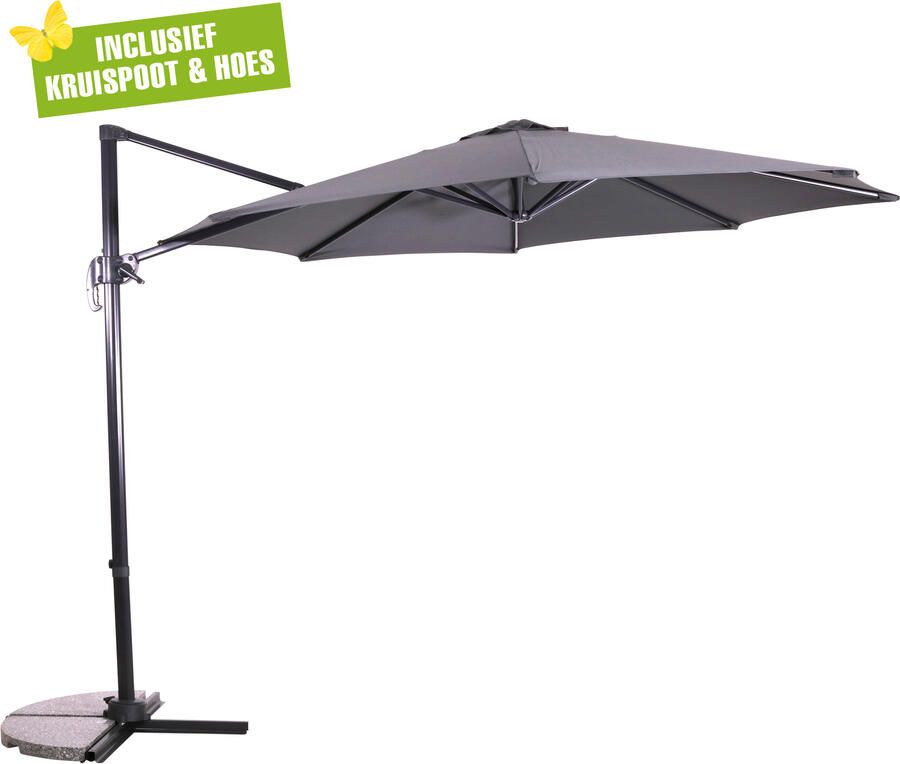 Lesli Living Libra zweefparasol 3 m grijs - Foto 1