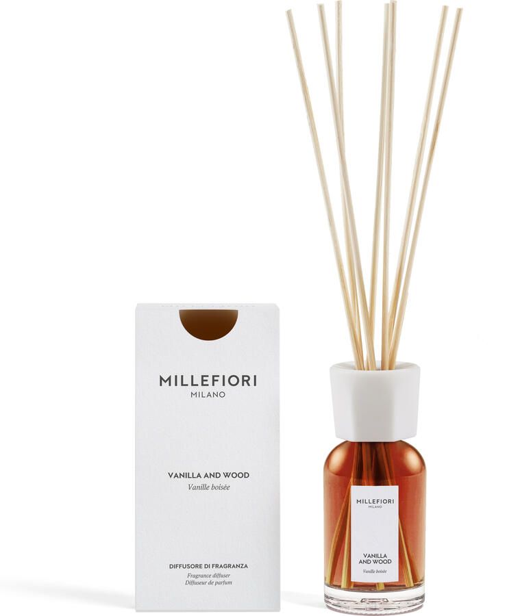 Millefiori Milano new reed diffuser 100 ml Vanilla & Wood
