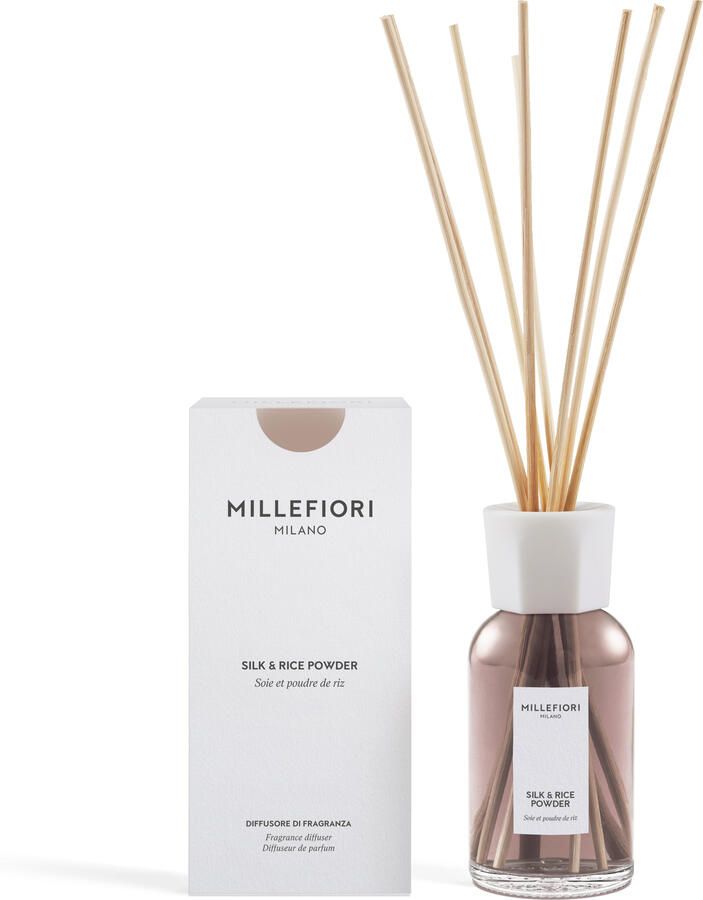 Millefiori Milano new reed diffuser 250 ml Silk & Rice Powder