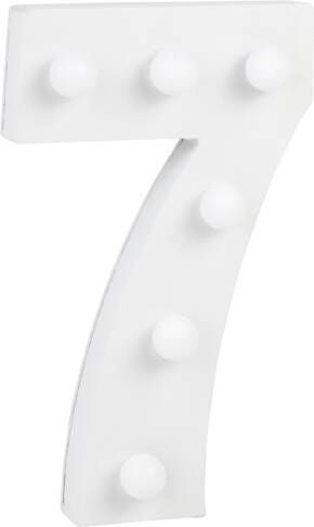 Paper Dreams Cijfer 7 met licht hoogte 17 cm breedte 10 cm