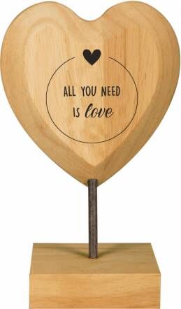 Paper Dreams Houten hart op voet all you need is love