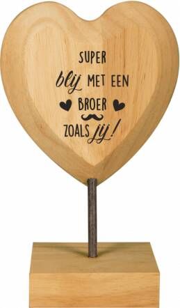 Paper Dreams Houten hart op voet broer