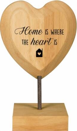 Paper Dreams Houten hart op voet home is where the heart is