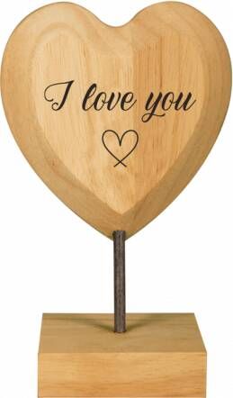 Paper Dreams Houten hart op voet I love you