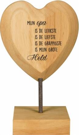 Paper Dreams Houten hart op voet opa