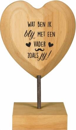 Paper Dreams Houten hart op voet vader