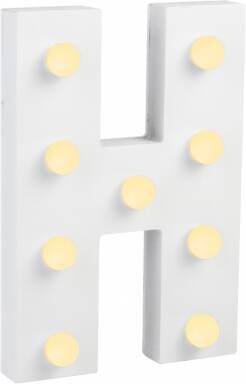 Paper Dreams Letter H met licht hoogte 17 cm breedte 11 5 cm