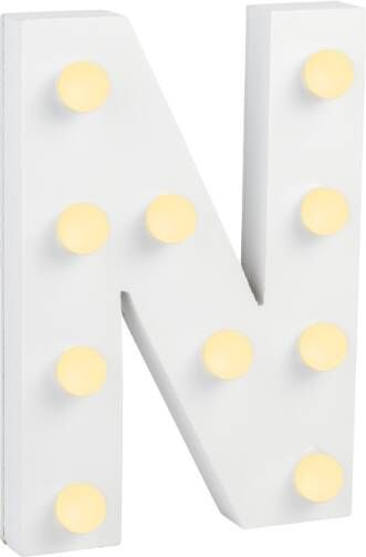 Paper Dreams Letter N met licht hoogte 17 cm breedte 11 5 cm