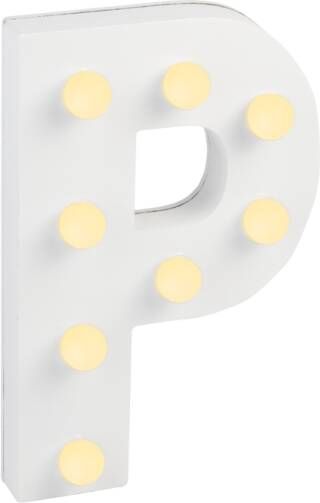 Paper Dreams Letter P met licht hoogte 17 cm breedte 10 5 cm