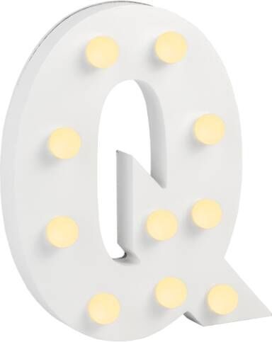 Paper Dreams Letter Q met licht hoogte 17 cm breedte 14 cm