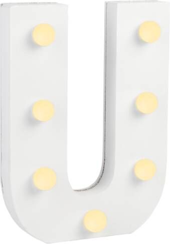 Paper Dreams Letter U met licht hoogte 17 cm breedte 12 5 cm