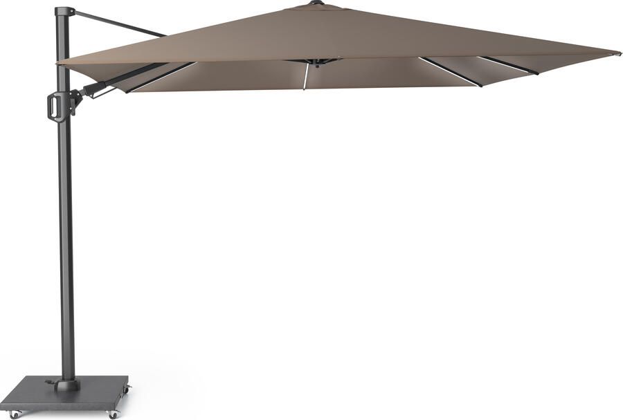 Platinum Challenger zweefparasol T2 Glow premium 3x3 havanna