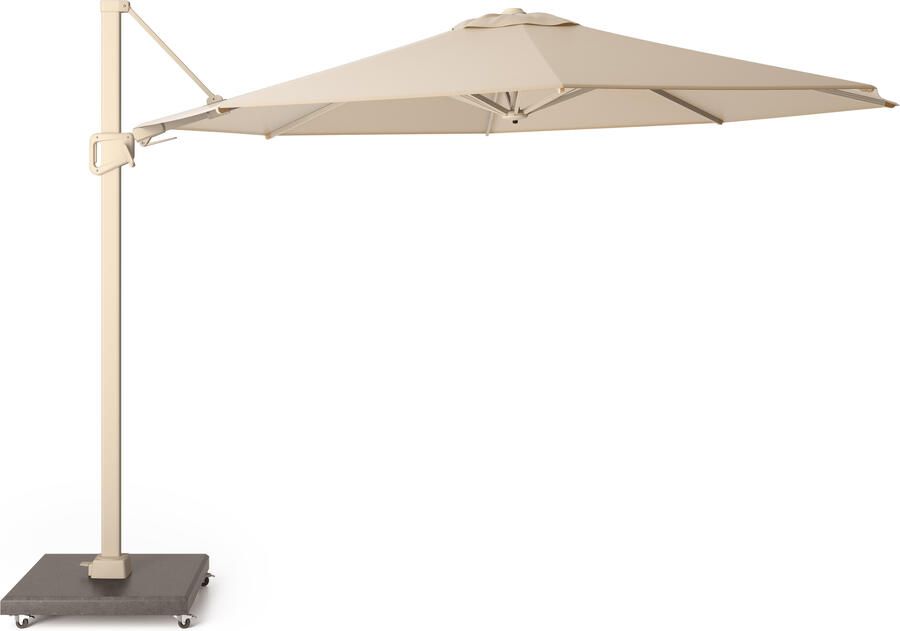 Platinum Sunset zweefparasol 350cm rond sandstone ivoor - Foto 1