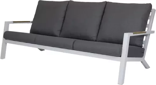 Qopps Ascon loungebank 3-zits frame mat White teak arm - Foto 1