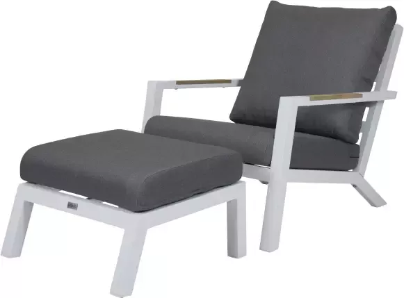 Qopps Ascon loungestoel met voetenbank - Foto 1