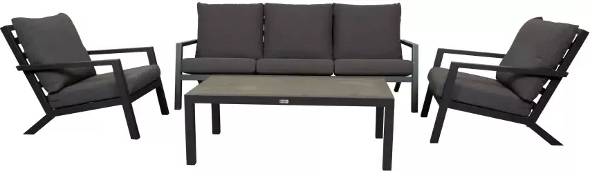 Qopps Atlanta 3 zits lounge bank met 2 lounge stoel Atlanta en tafel Atlanta