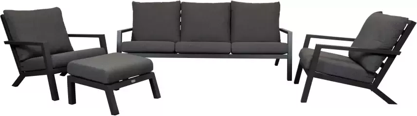 Qopps Atlanta loungeset 3zits 2 lougestoelen met voetenbank