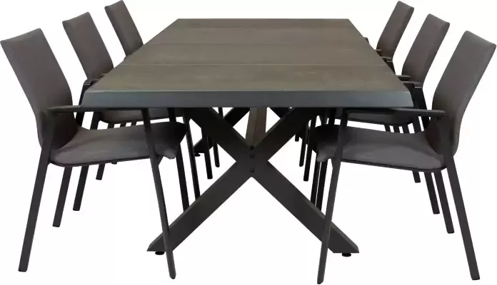 Qopps Bilby tuintafel met Fubar stapelbare tuinstoel