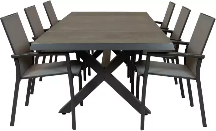 Qopps Bilby tuintafel met Tampa stapelbare tuinstoel