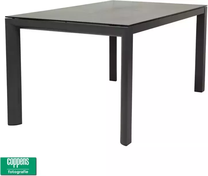 Qopps Colby tuintafel 180 x 100 porselein blad mat royal Grey
