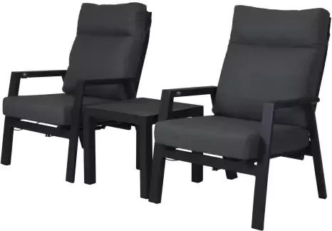 Qopps Exome lounge tuinstoelen met Atlanta bijzettafel