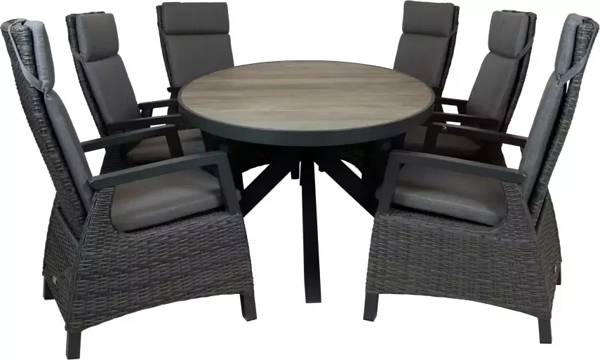 Qopps Kismo tuintafel met Darwin gasveer verstelbare tuinstoel