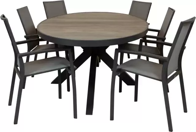 Qopps Kismo tuintafel met Tampa stapelbare tuinstoel