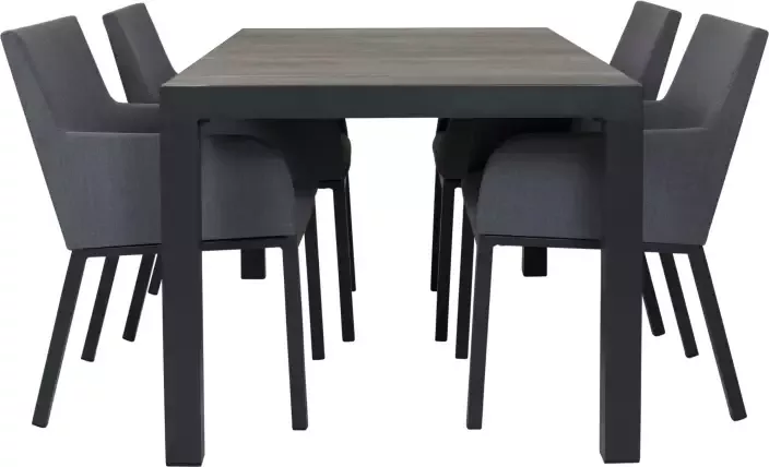 Qopps Levas tuintafel 160 x 90 mat royal Grey met Decan tuinstoel - Foto 1