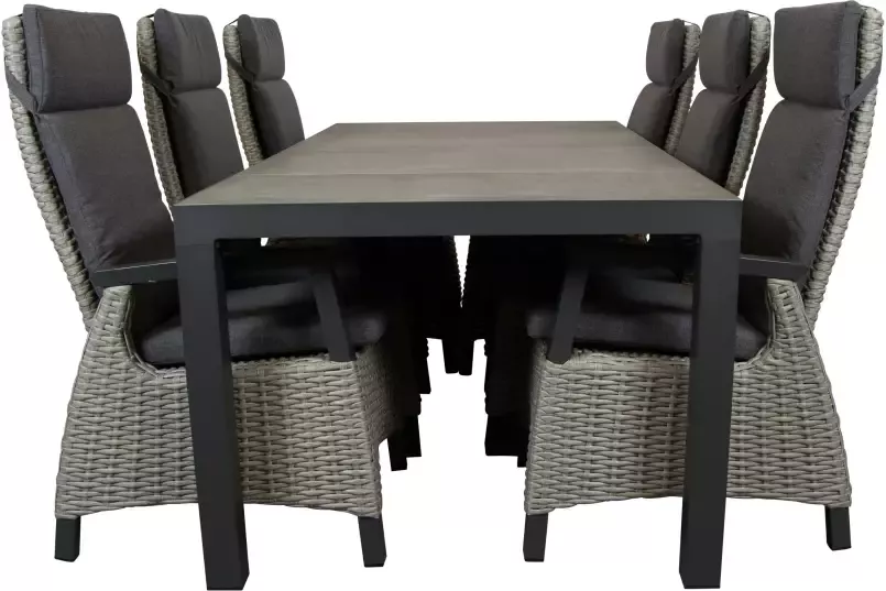 Qopps Levas tuintafel met Orlon gasveer verstelbare tuinstoel