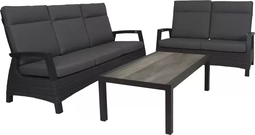Qopps loungeset 3 zits bank en 2 zits bank met koffietafel Devis