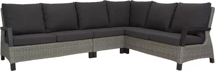 Qopps Orlon lounge hoek Royal Grey mat Cloudy Grey zonder tafel