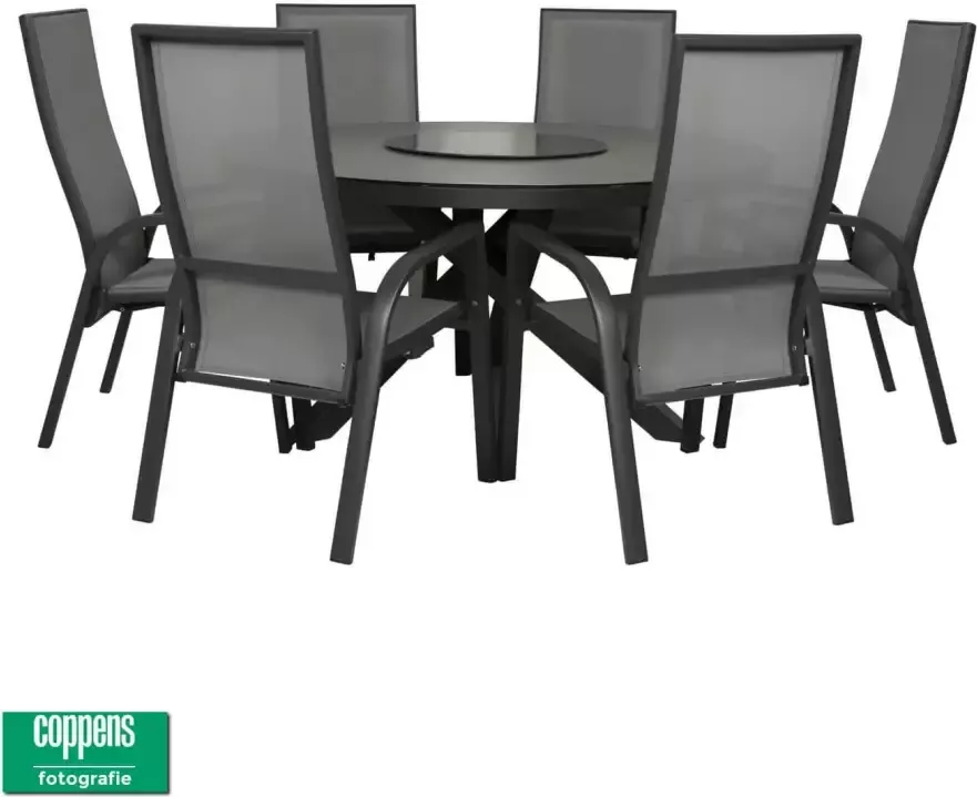 Qopps Perth tuintafel 150 rond met 6 stoelen Victory - Foto 1