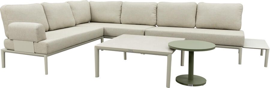 Qopps Alfie hoek loungeset met Alfie tafel en bijzettafel