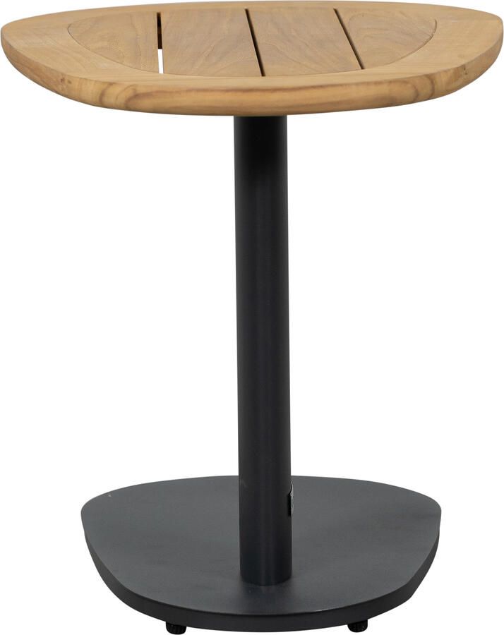 Qopps Elena bijzettafel organisch teak blad mat royal grey