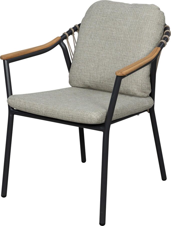 Qopps Flori stapelbare dining tuinstoel royal grey - Foto 1