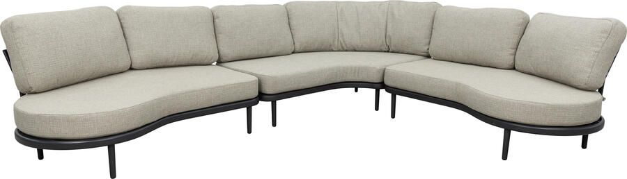 Qopps Giany hoek loungeset xL organisch royal grey met greige kussens - Foto 1