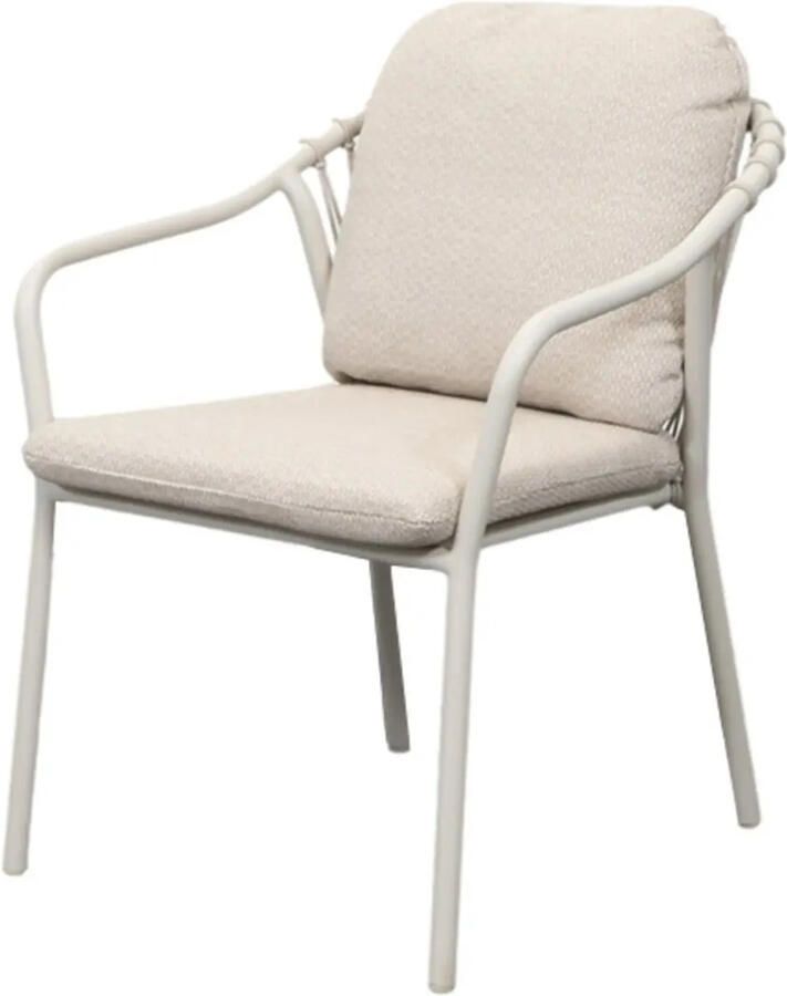 Qopps Ivans dining stapelbare tuinstoel Latte light - Foto 1