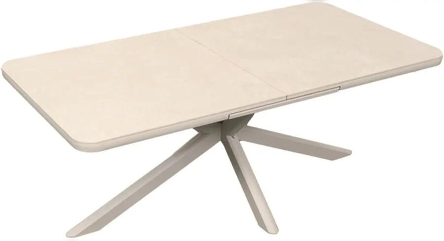 Qopps Mirek uitschuiftafel 200-260 x 100cm latte light - Foto 1