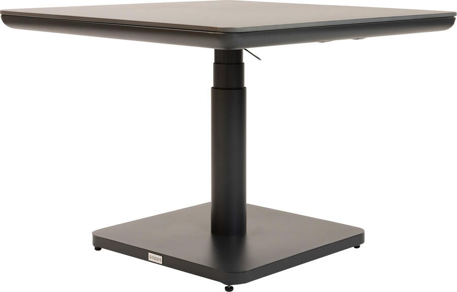 Qopps Ramin in hoogte verstelbare tuintafel 90 x 90 cm sinter stone