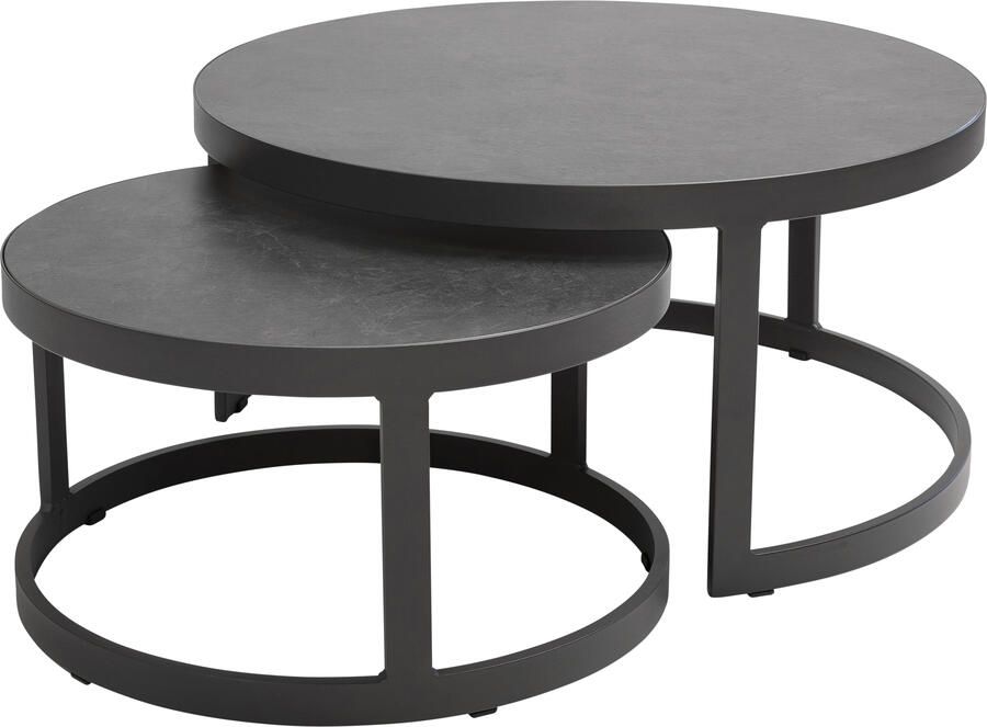 Qopps Soman tafel set 80 en 60 cm rond Sinterstone blad - Foto 1